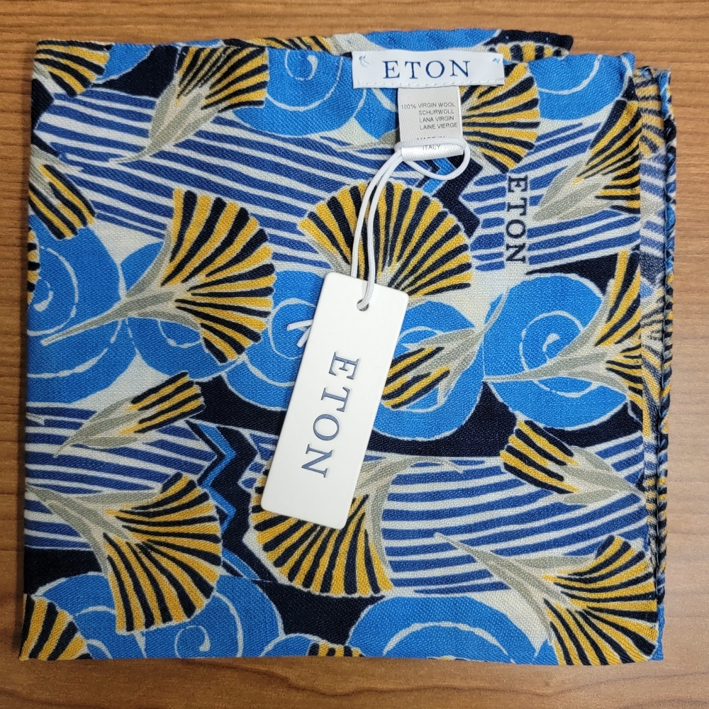 Eton Pocket Square. NWT. Silk/Cotton.